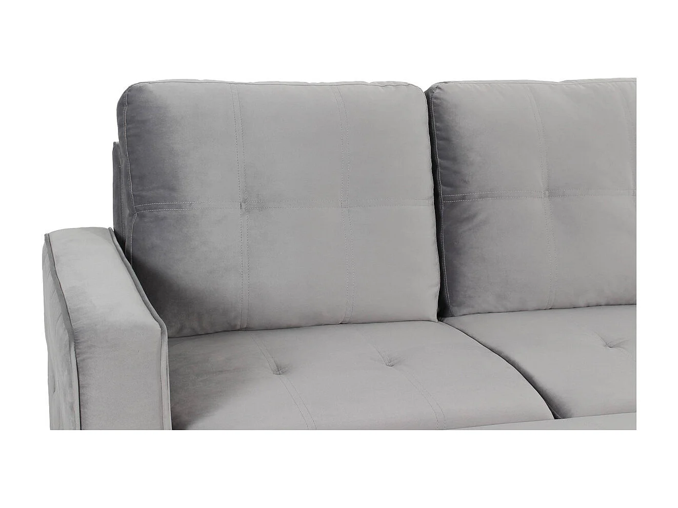 Canapé d'Angle Convertible "Rabano" 230cm Argent