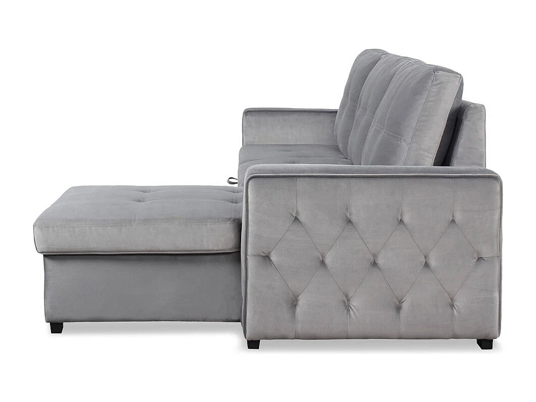 Canapé d'Angle Convertible "Rabano" 230cm Argent