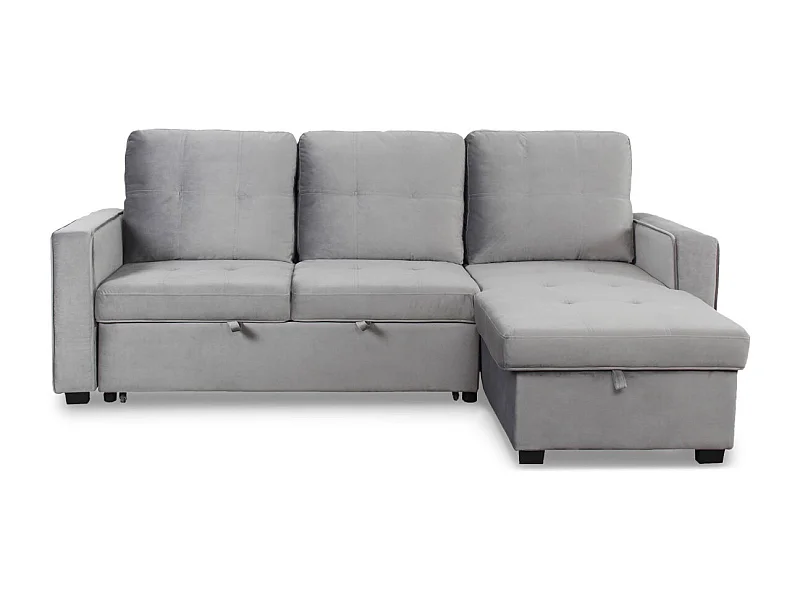 Canapé d'Angle Convertible "Rabano" 230cm Argent