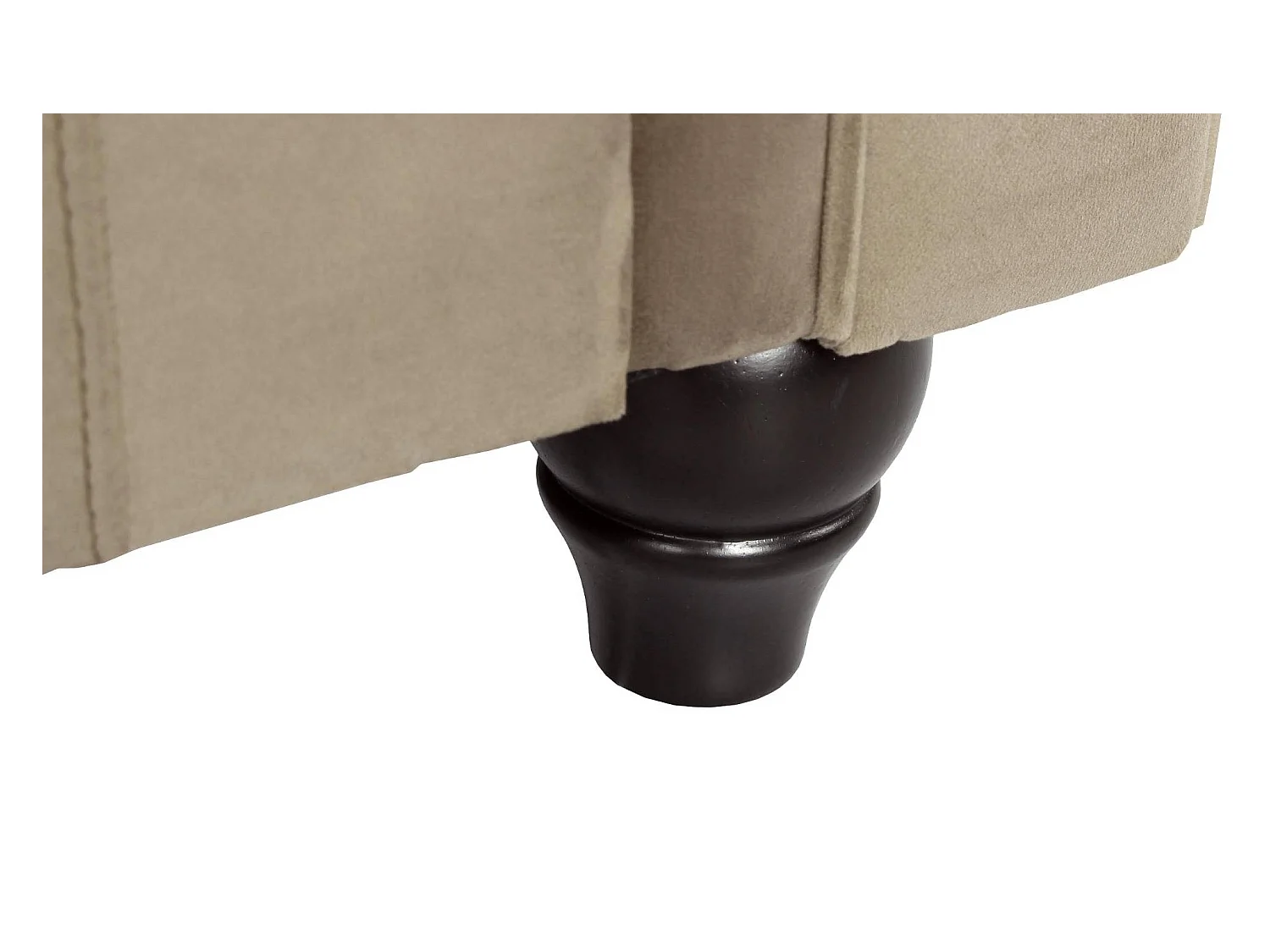 Zweisitzer Sofa aus Samt "Chesterfield" Taupe 157cm Stilvoll und Gemütlich