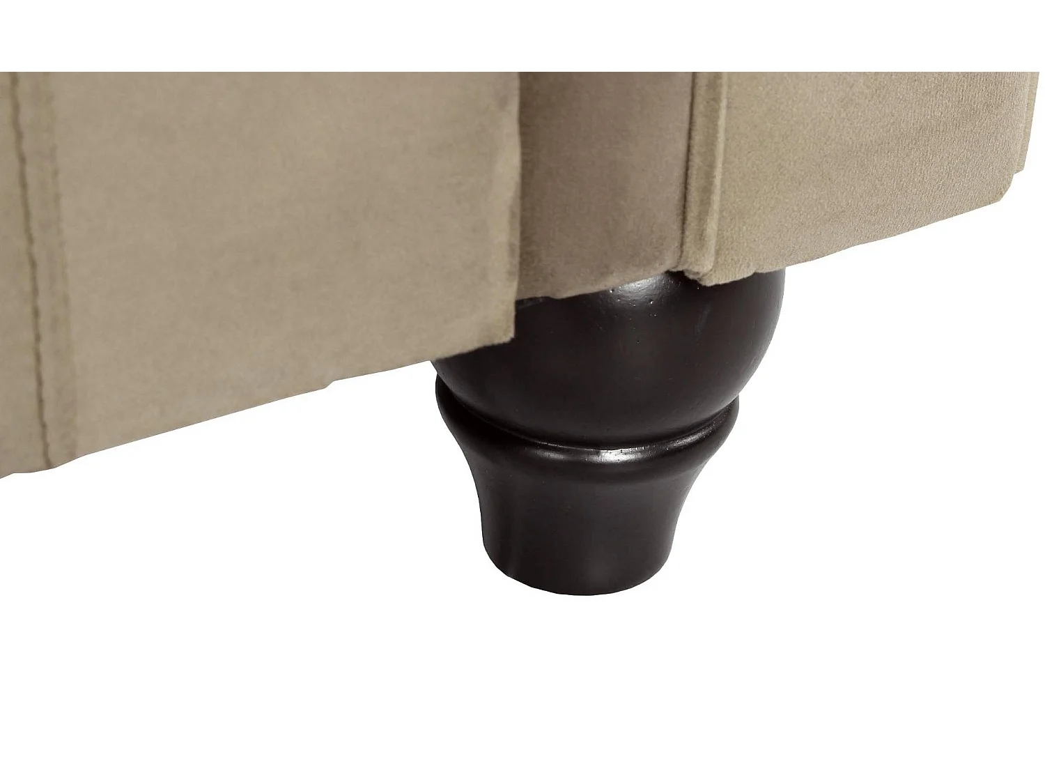 Canapé 2 Places Velours "Chesterfield" 157cm Taupe