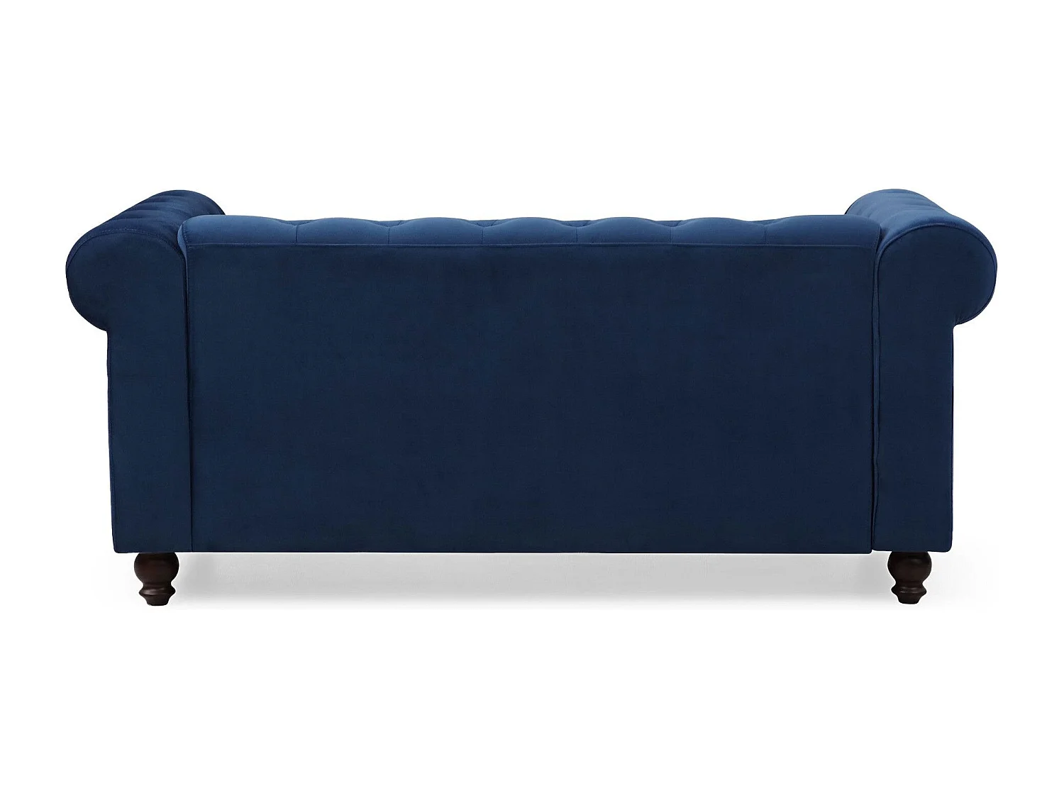 Canapé 2 Places Velours "Chesterfield" 157cm Bleu