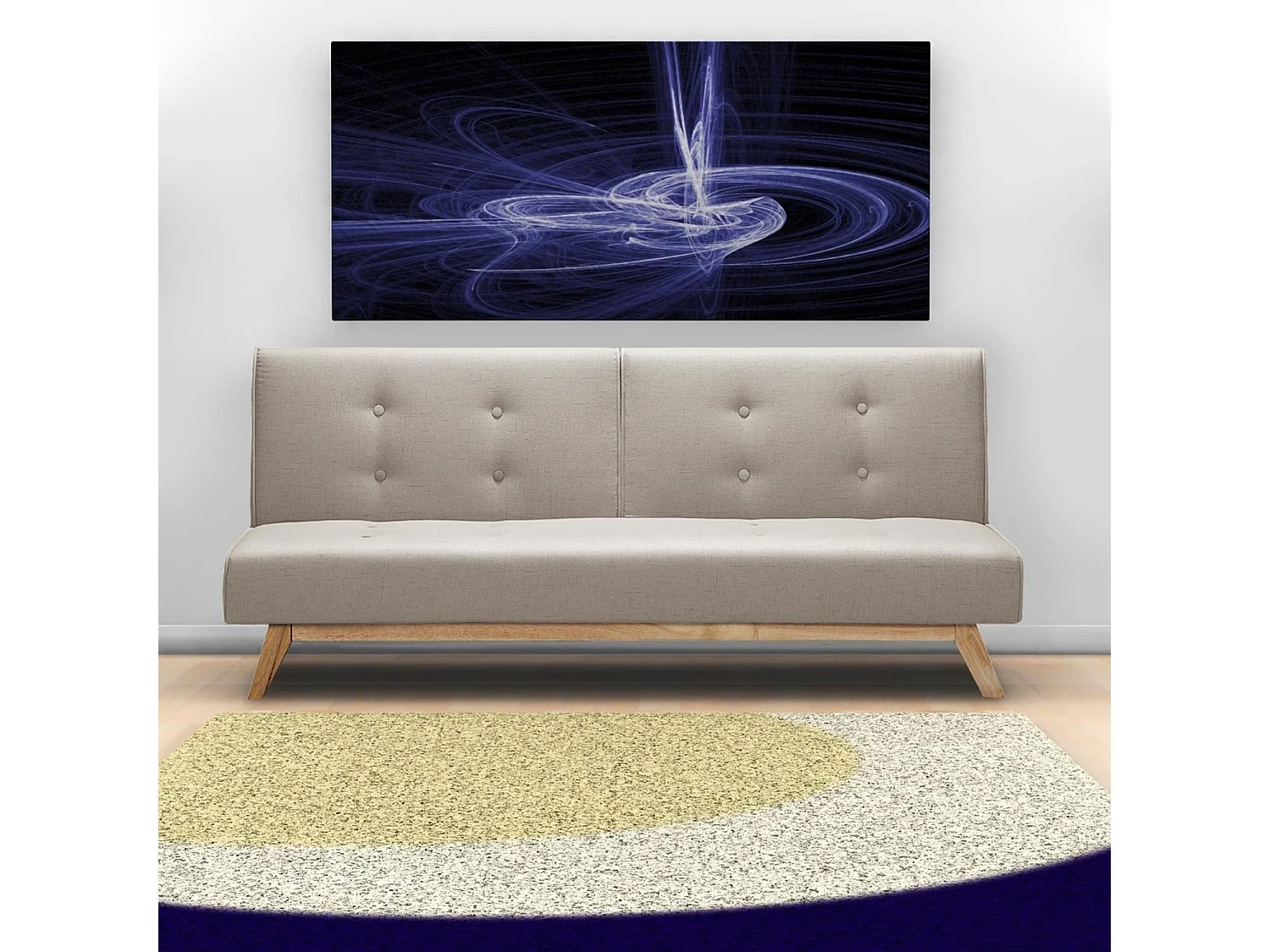 Canapé Convertible "Jeanot" 180cm Beige