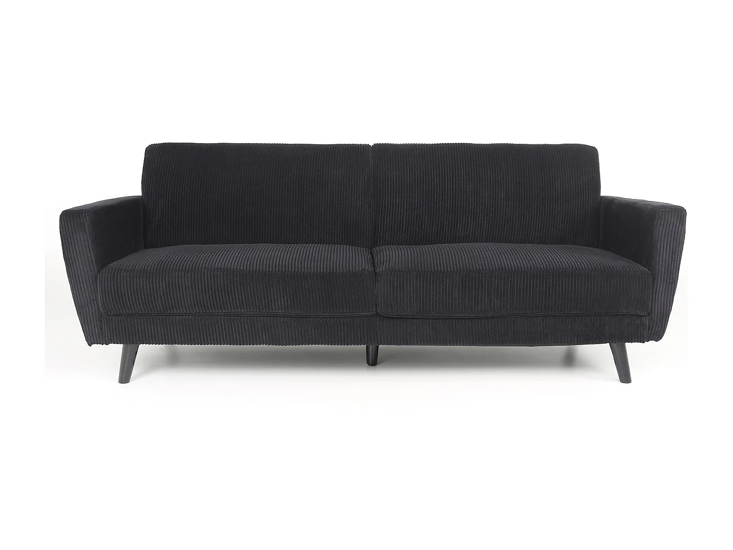 Canapé Convertible en Velours "Garry" 220cm Noir