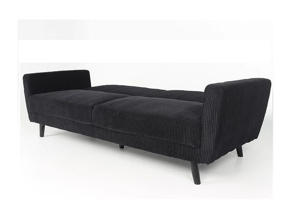 Canapé Convertible en Velours "Garry" 220cm Noir