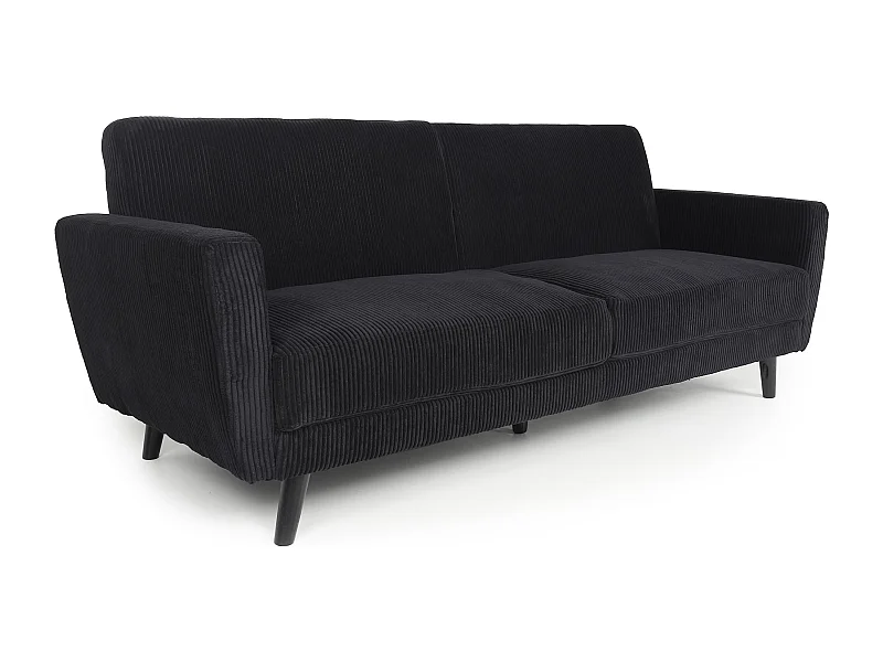 Canapé Convertible en Velours "Garry" 220cm Noir