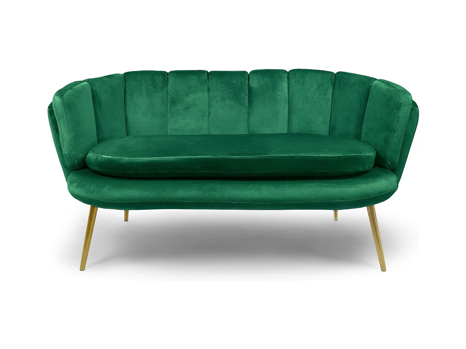 Canapé 2 Places en Velours "Dabren" 138cm Vert