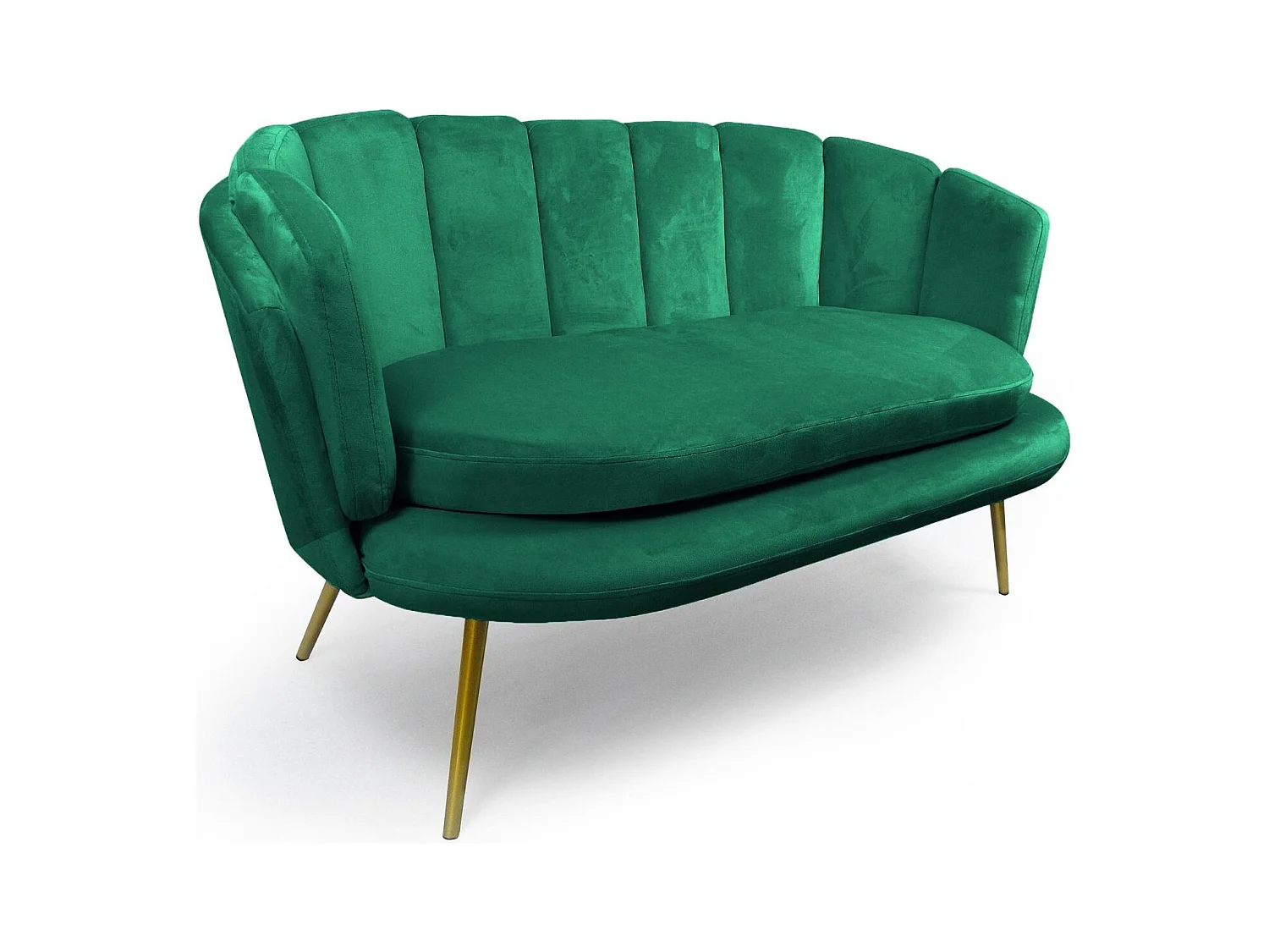 Canapé 2 Places en Velours "Dabren" 138cm Vert