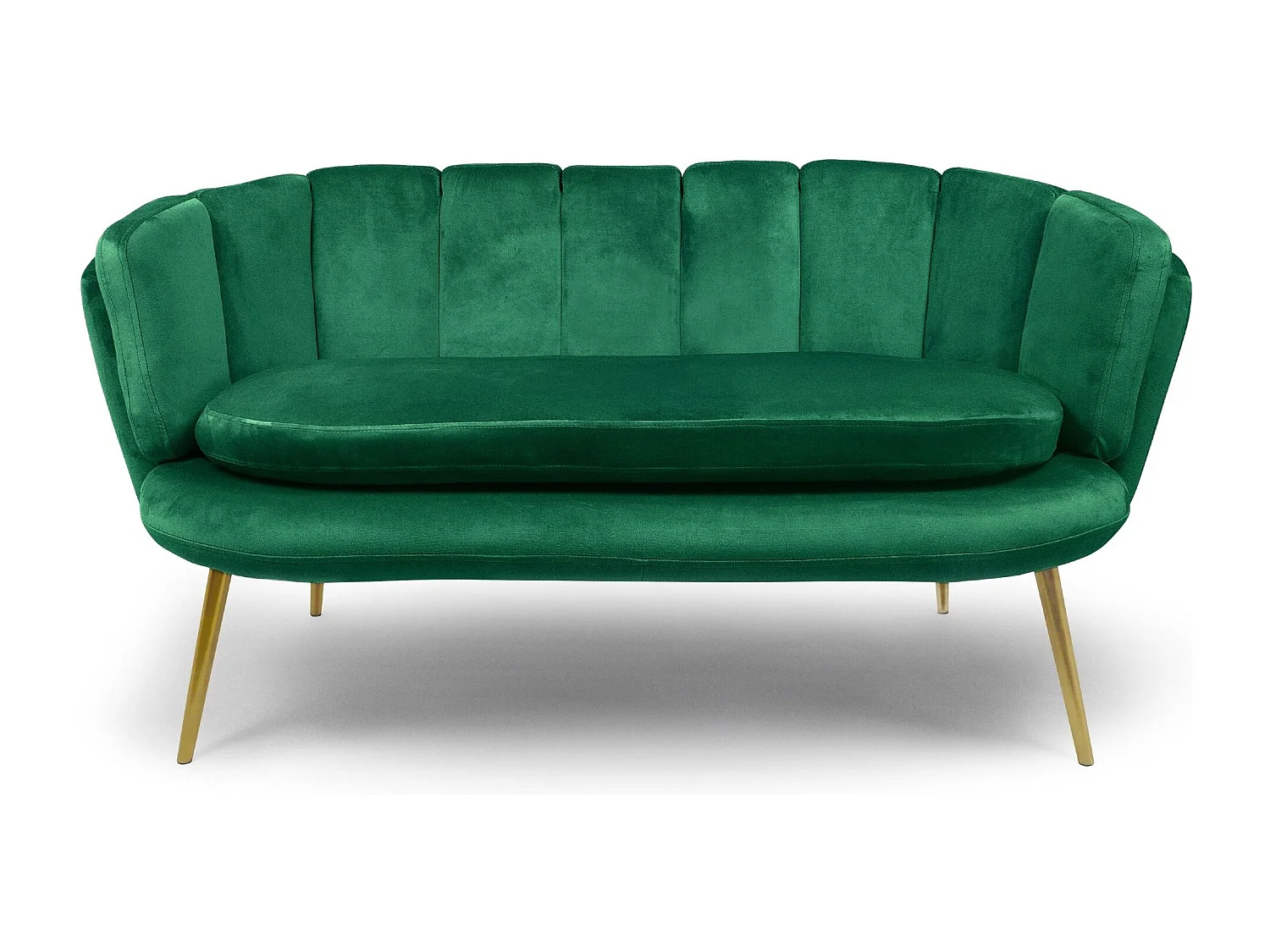 Canapé 2 Places en Velours "Dabren" 138cm Vert