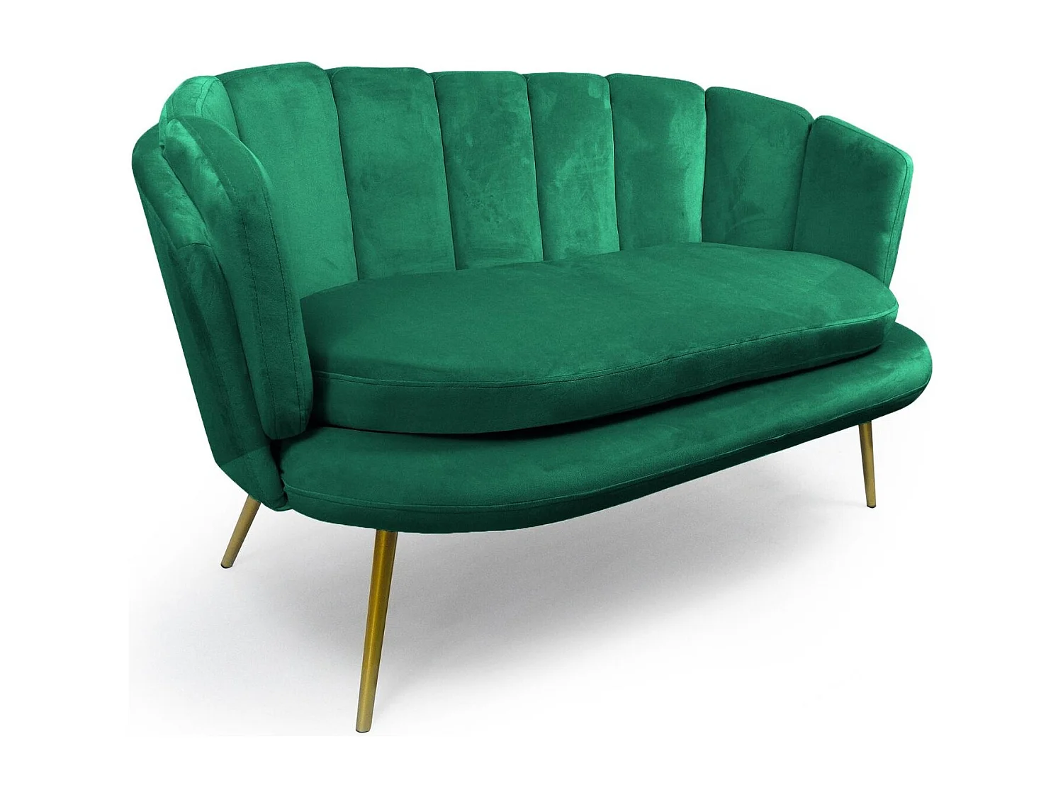 Canapé 2 Places en Velours "Dabren" 138cm Vert