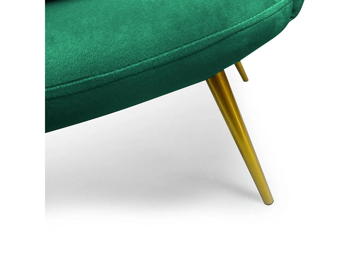 Canapé 2 Places en Velours "Dabren" 138cm Vert