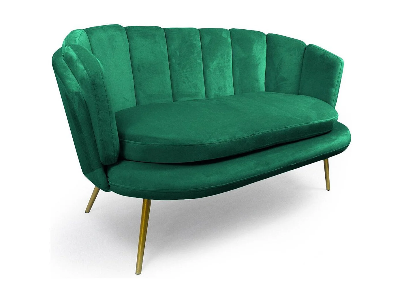 Canapé 2 Places en Velours "Dabren" 138cm Vert