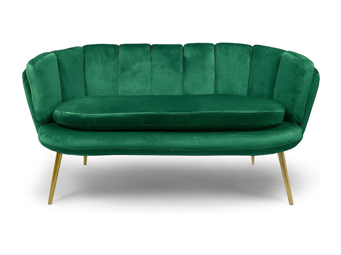 Canapé 2 Places en Velours "Dabren" 138cm Vert