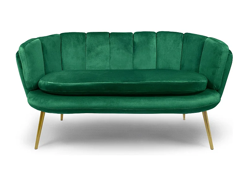 Canapé 2 Places en Velours "Dabren" 138cm Vert