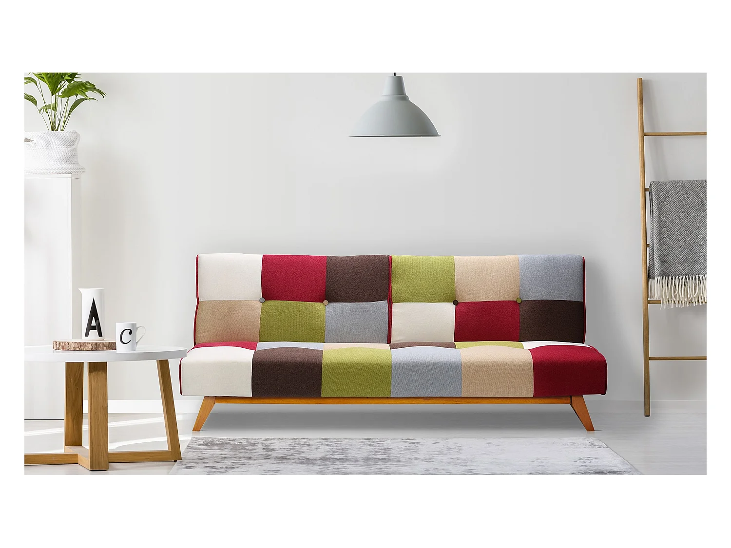 Canapé Convertible "Jeanot" 180cm  Multicolore