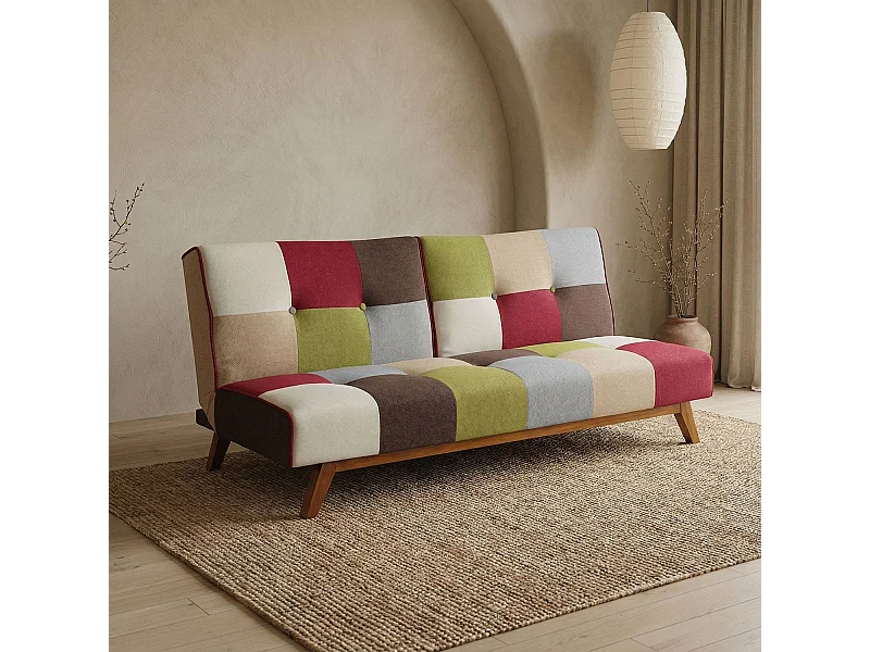 Canapé Convertible "Jeanot" 180cm  Multicolore