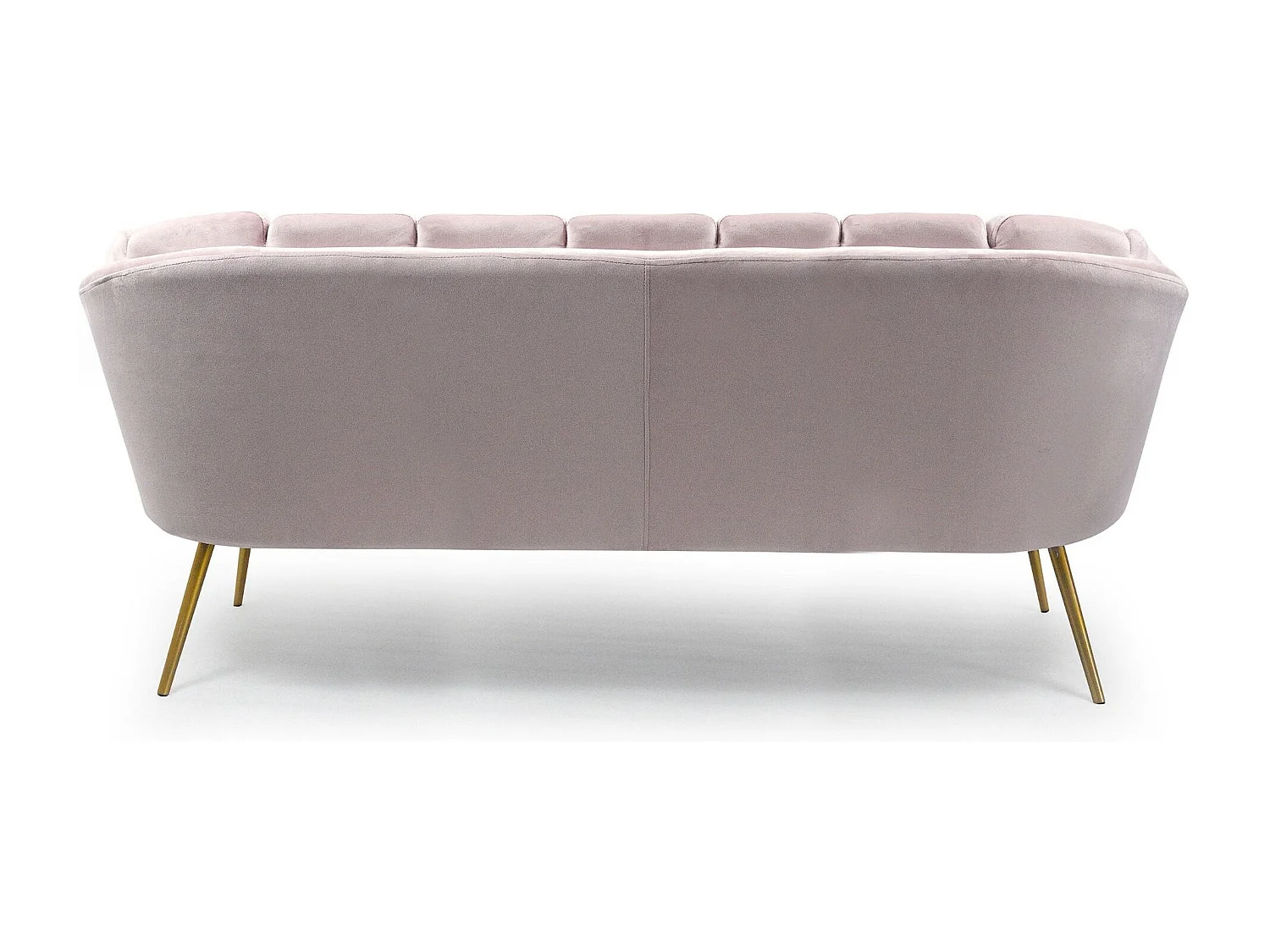 Rosa Samtsofa 3-Sitzer Modernes Design Muschel 185cm