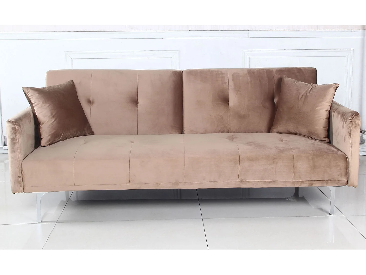 Canapé Convertible 3 Places "Lacla" 191cm Taupe