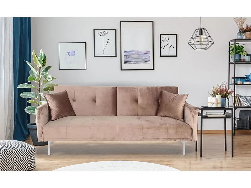 Canapé Convertible 3 Places "Lacla" 191cm Taupe