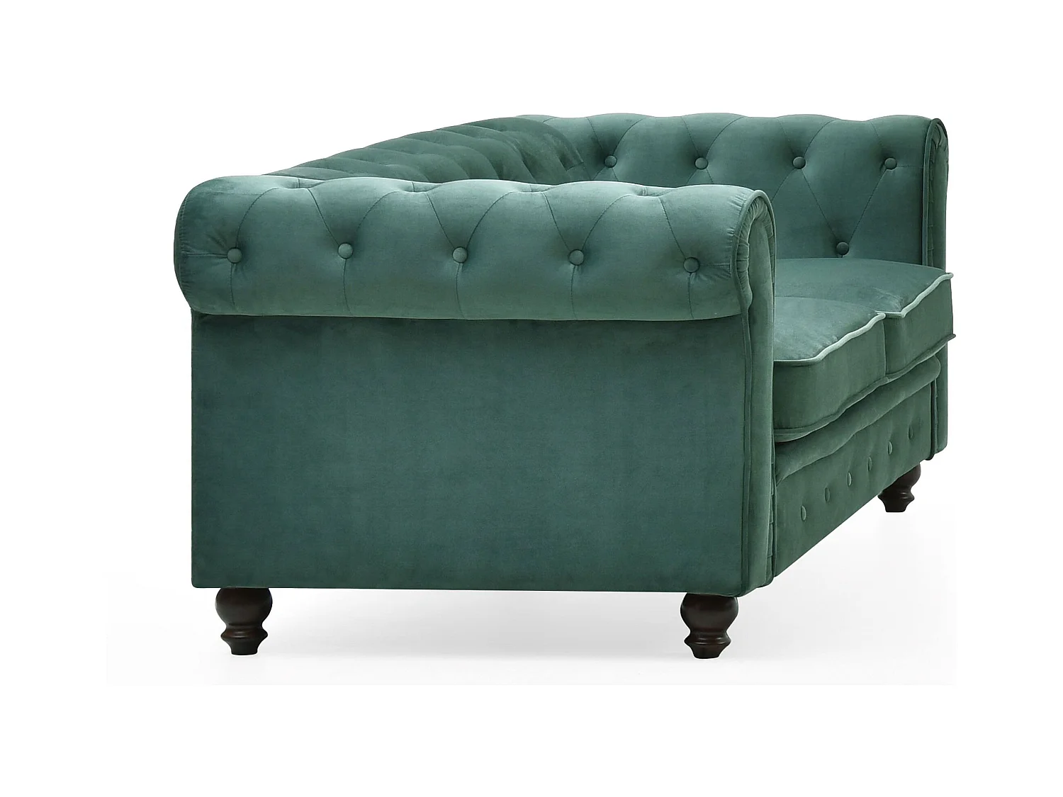 Canapé 2 Places Velours "Chesterfield" 157cm Vert