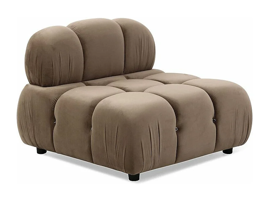 Canapé d'Angle Modulable Velours "Holly" 291cm Taupe