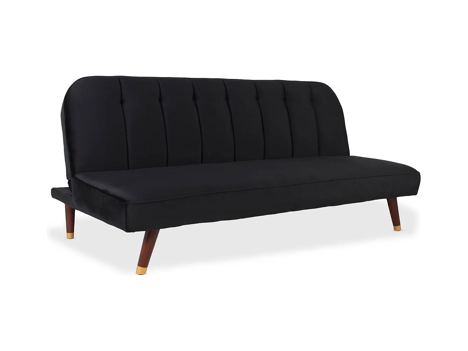 Divano trasformabile Olympia in velluto nero