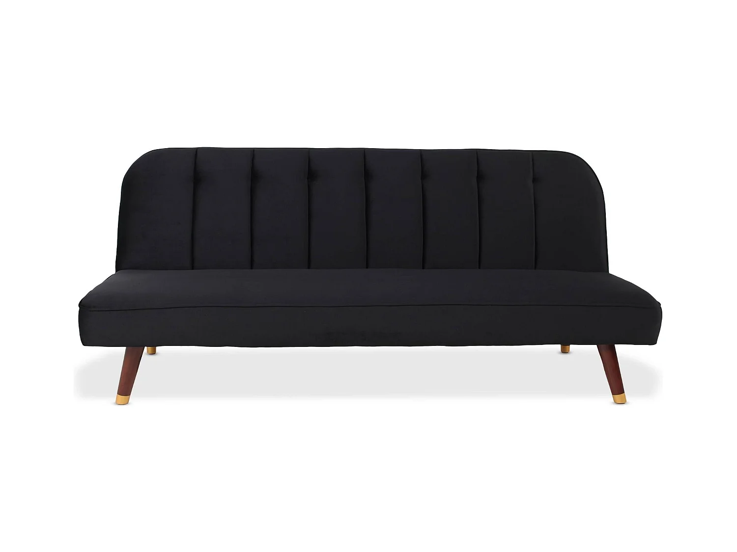 Divano trasformabile Olympia in velluto nero