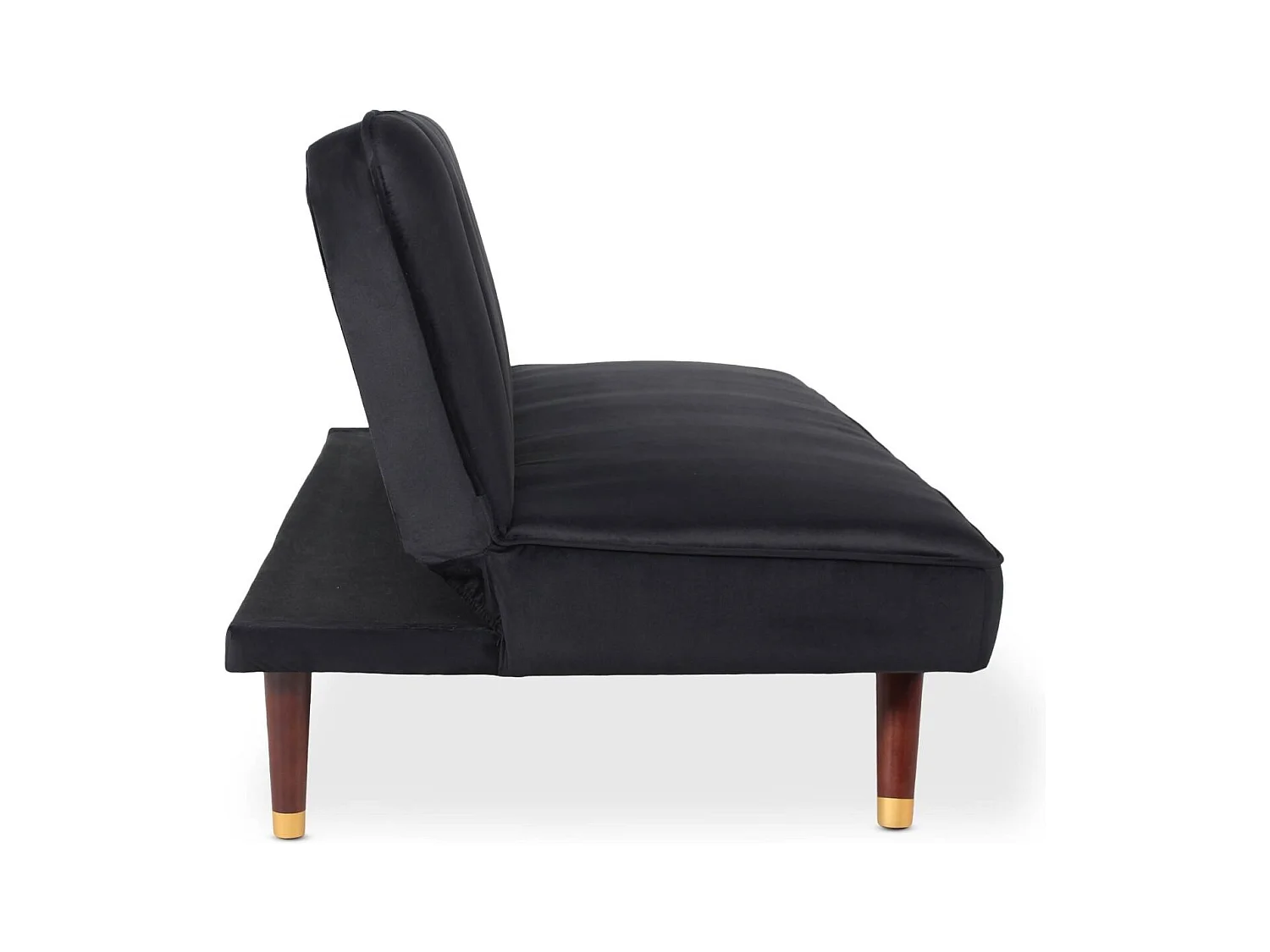 Divano trasformabile Olympia in velluto nero