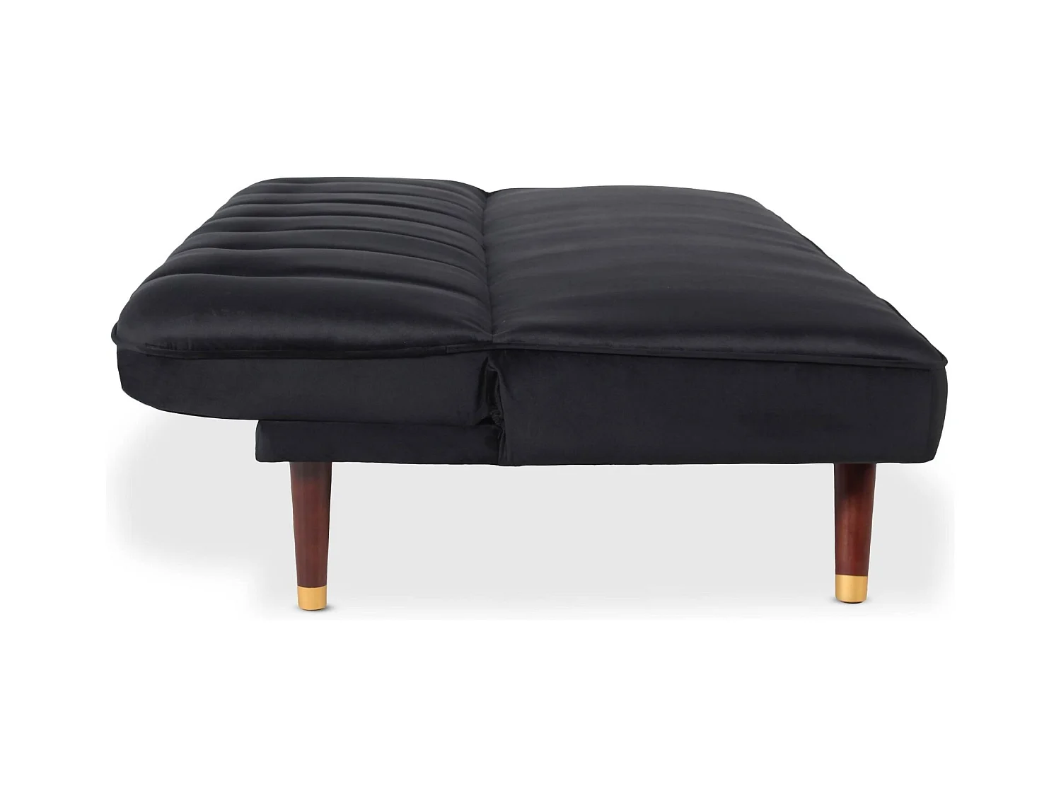 Divano trasformabile Olympia in velluto nero