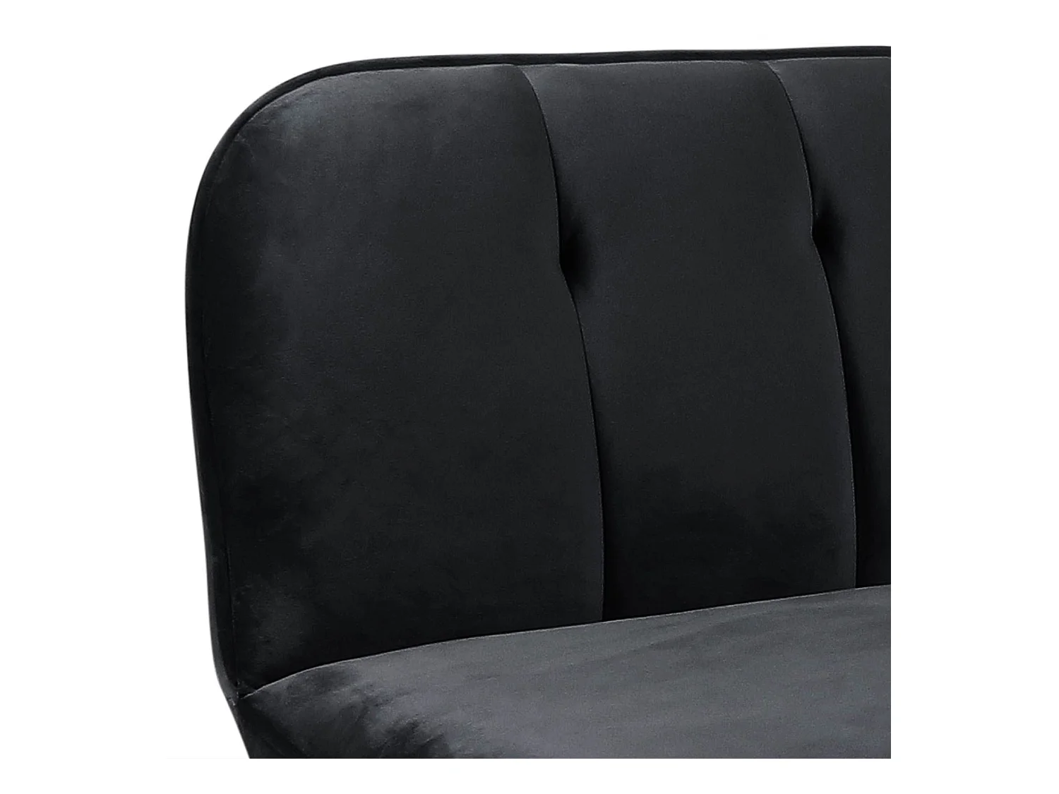 Divano trasformabile Olympia in velluto nero