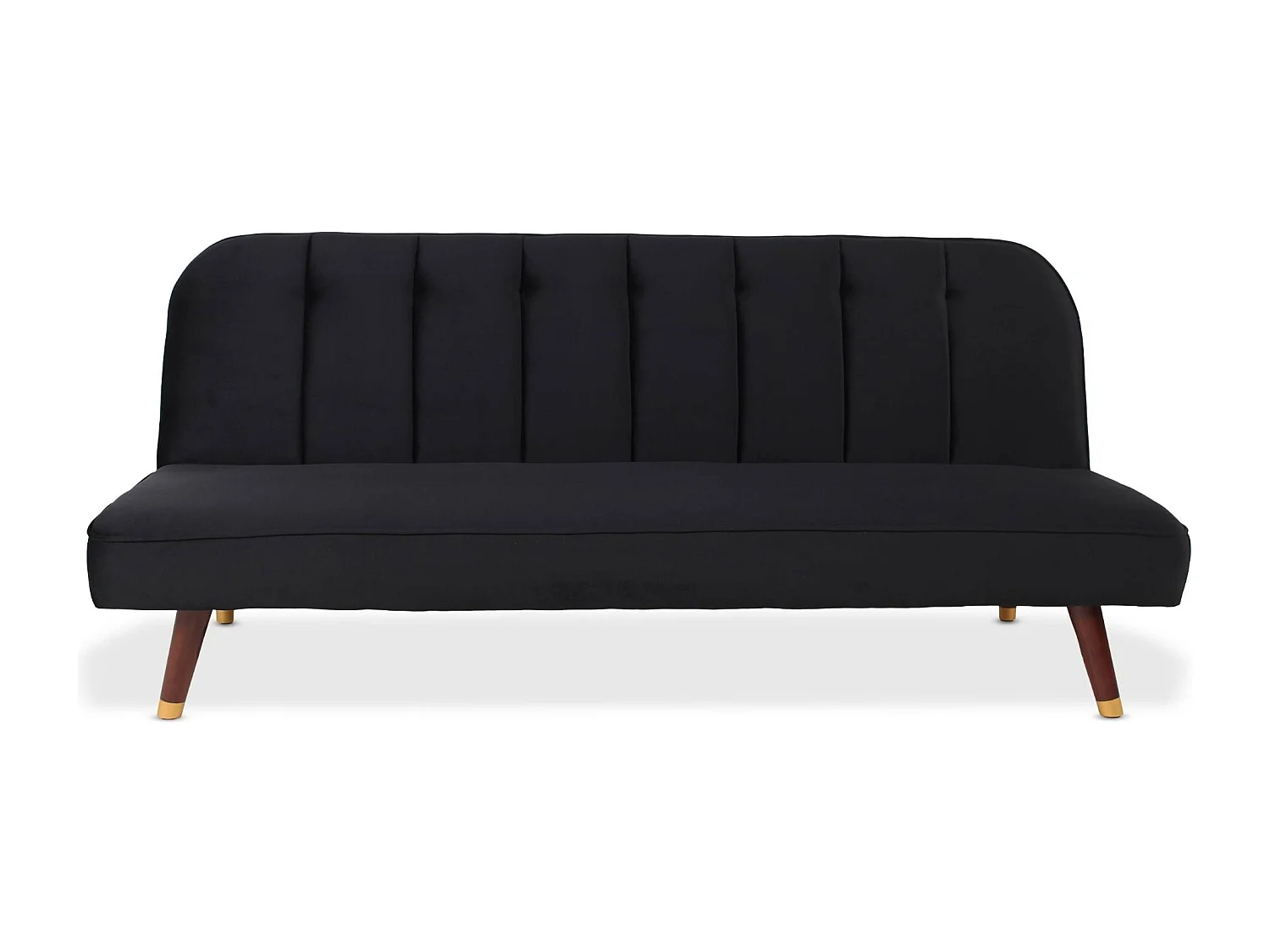 Canapé Convertible en Velours "Seattle" 180cm Noir