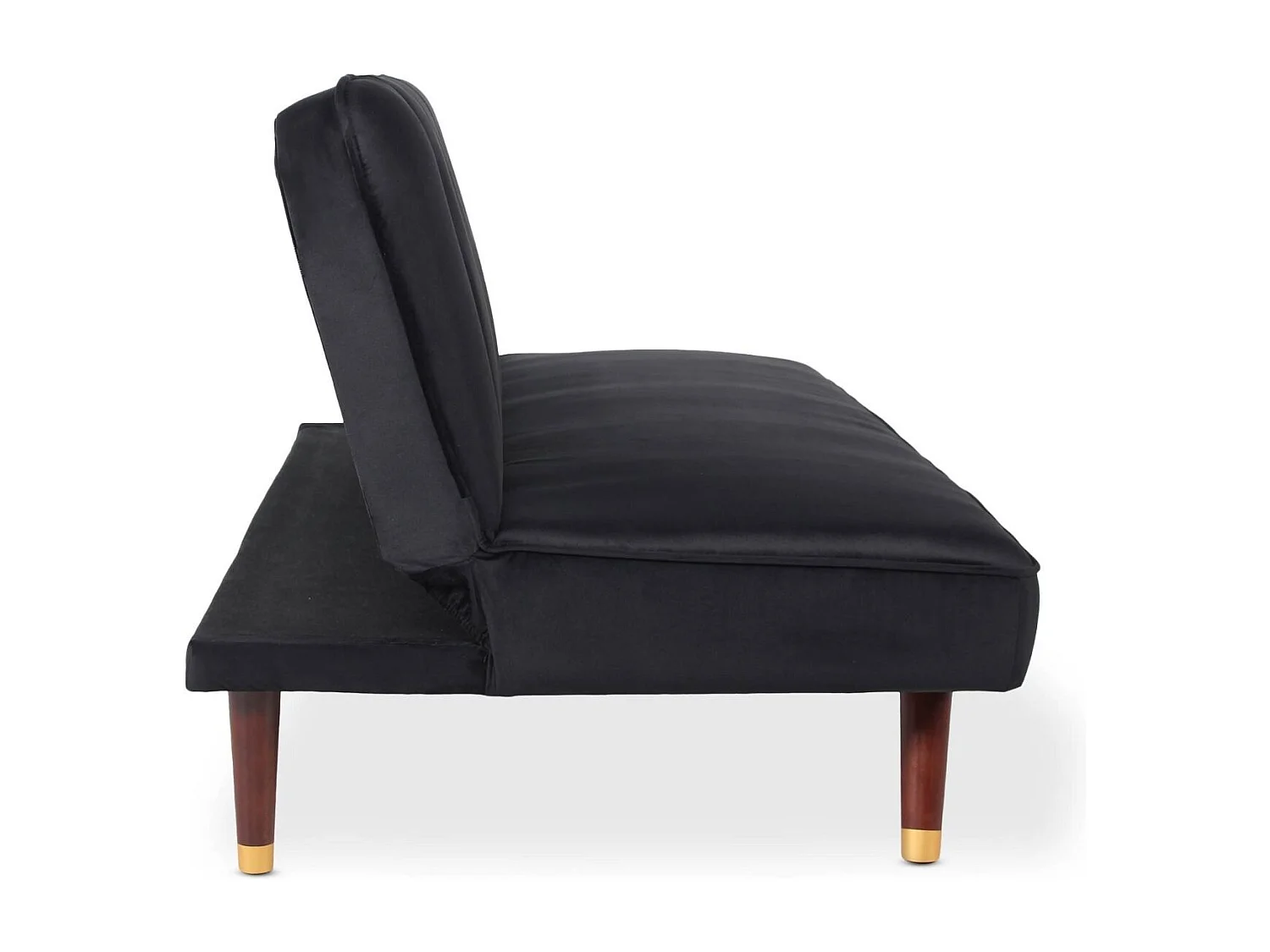 Canapé Convertible en Velours "Seattle" 180cm Noir