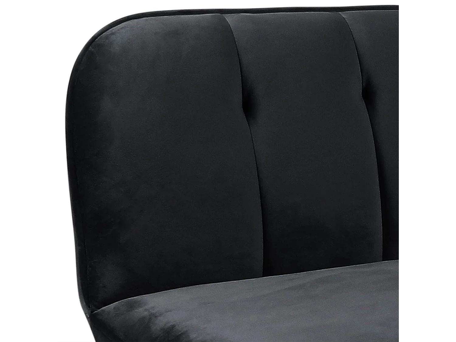 Canapé Convertible en Velours "Seattle" 180cm Noir