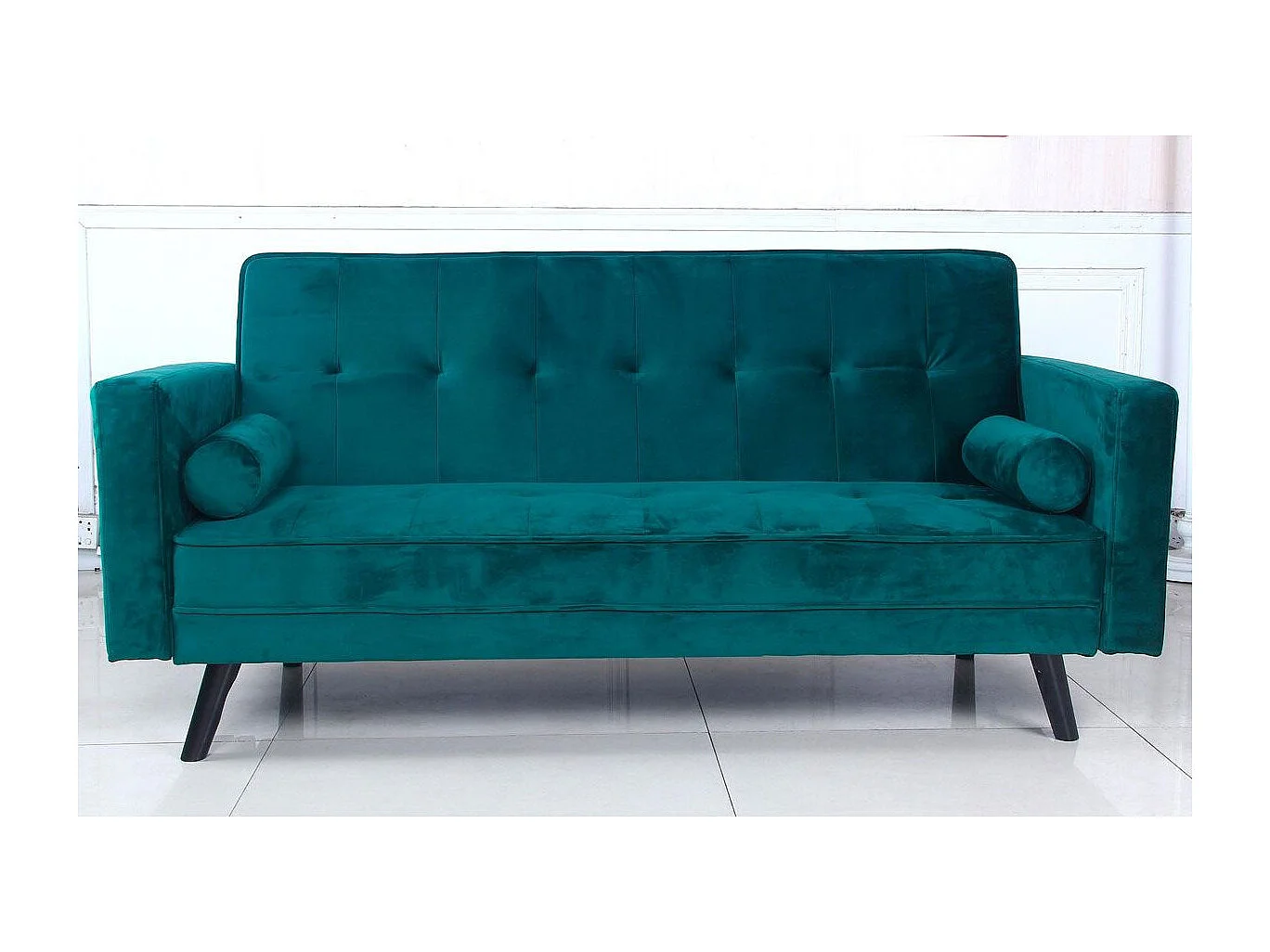 Canapé Convertible 3 Places Scandinave "Navya" Vert