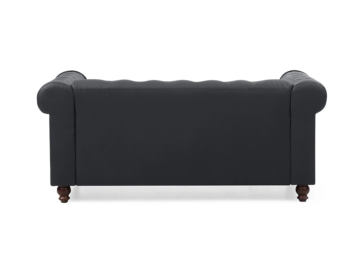 Gran Sofá Chesterfield 2 Plazas Negro 158cm Estilo Acogedor y Elegante