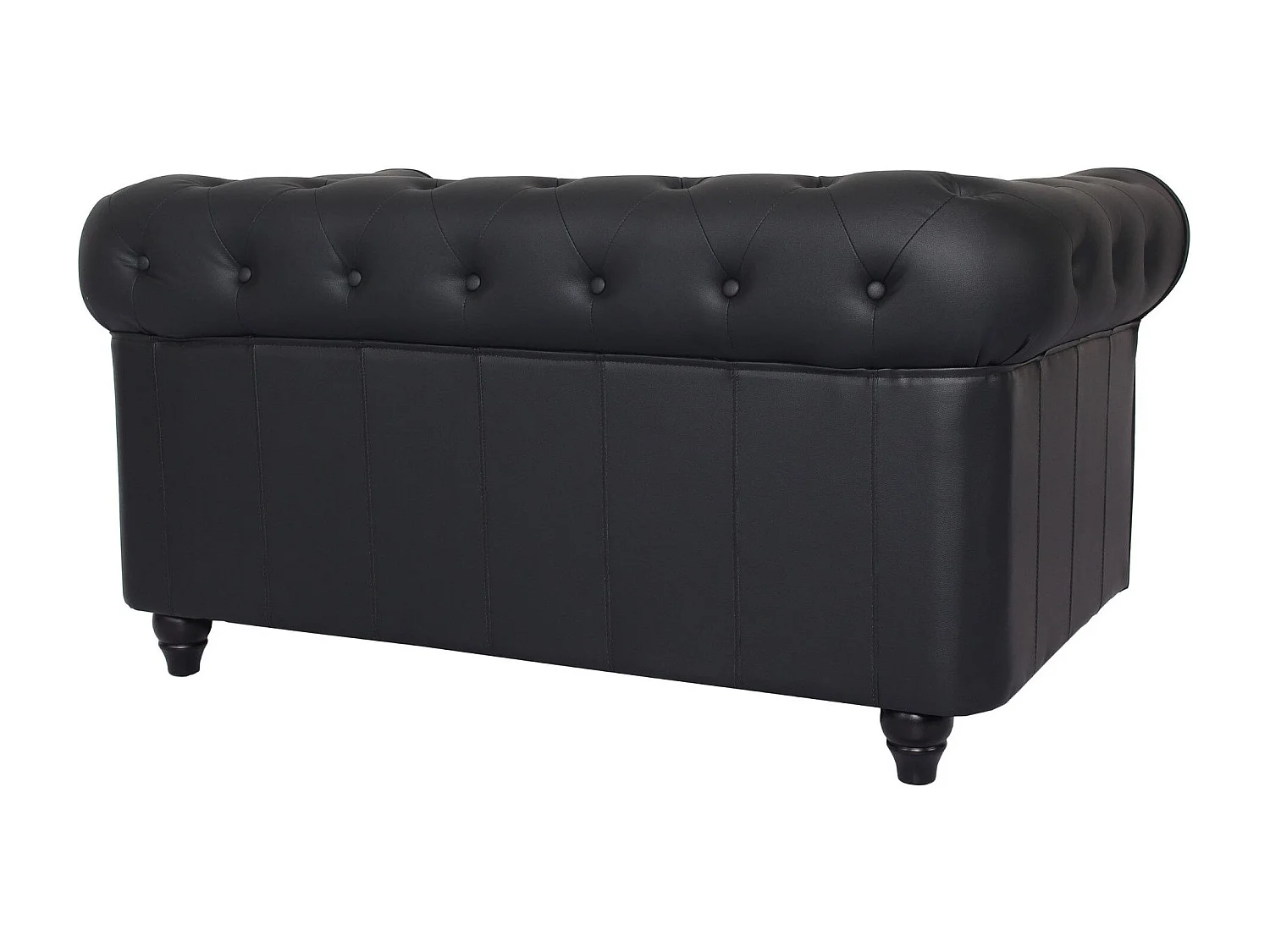 Canapé 2 Places "Chesterfield" 158cm Noir
