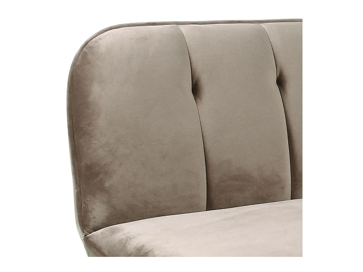 Schlafsofa aus Samt "Seattle" Taupe 180cm Modern & Bequem