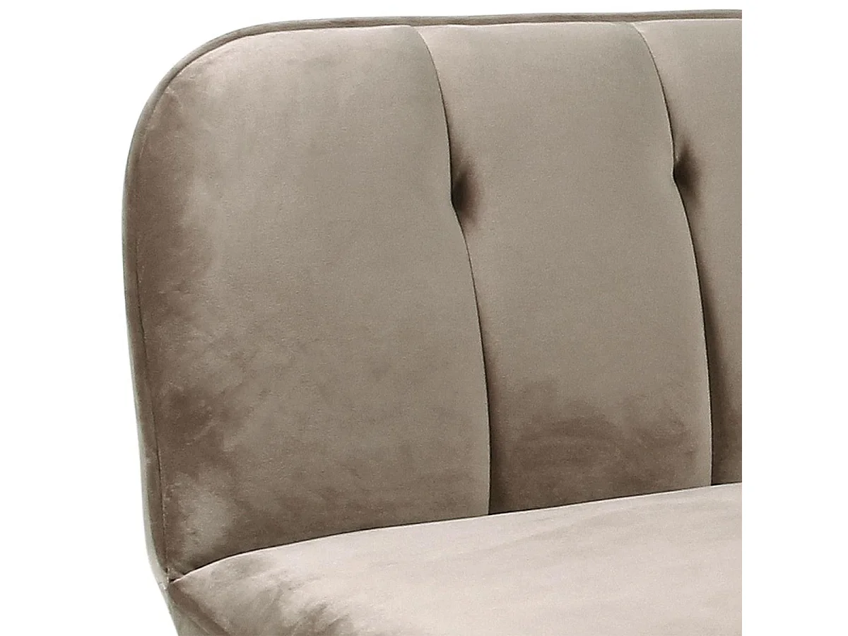 Schlafsofa aus Samt "Seattle" Taupe 180cm Modern & Bequem