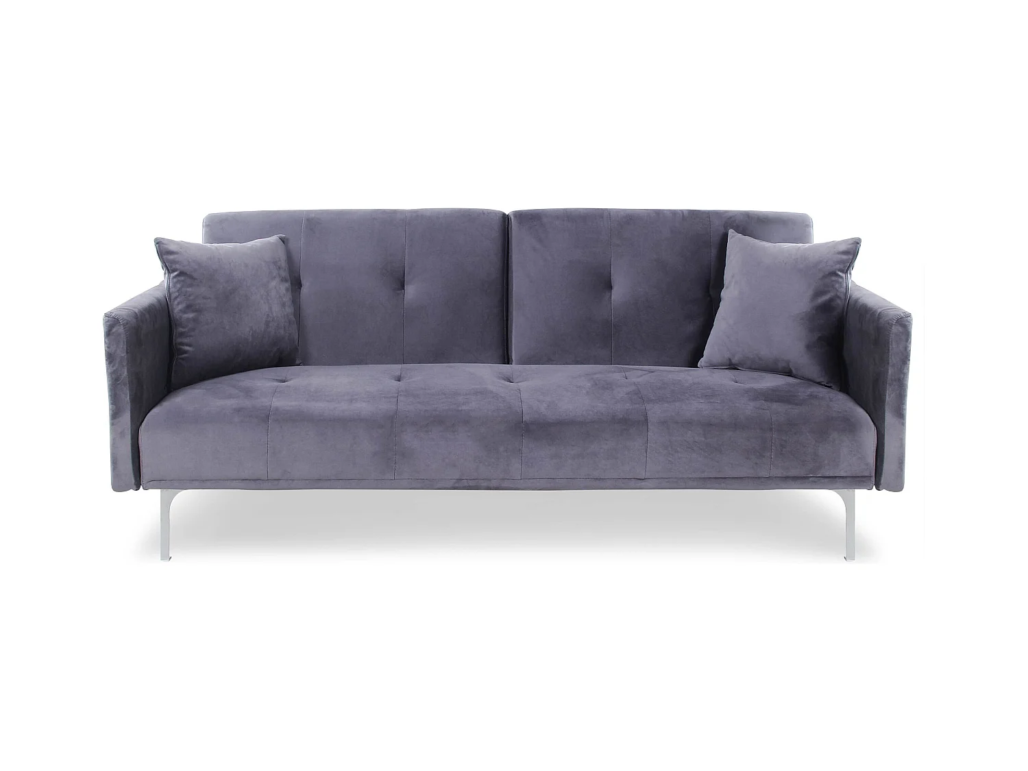 Schlafsofa 3-Sitzer "Lacla" Samt Grau 191cm