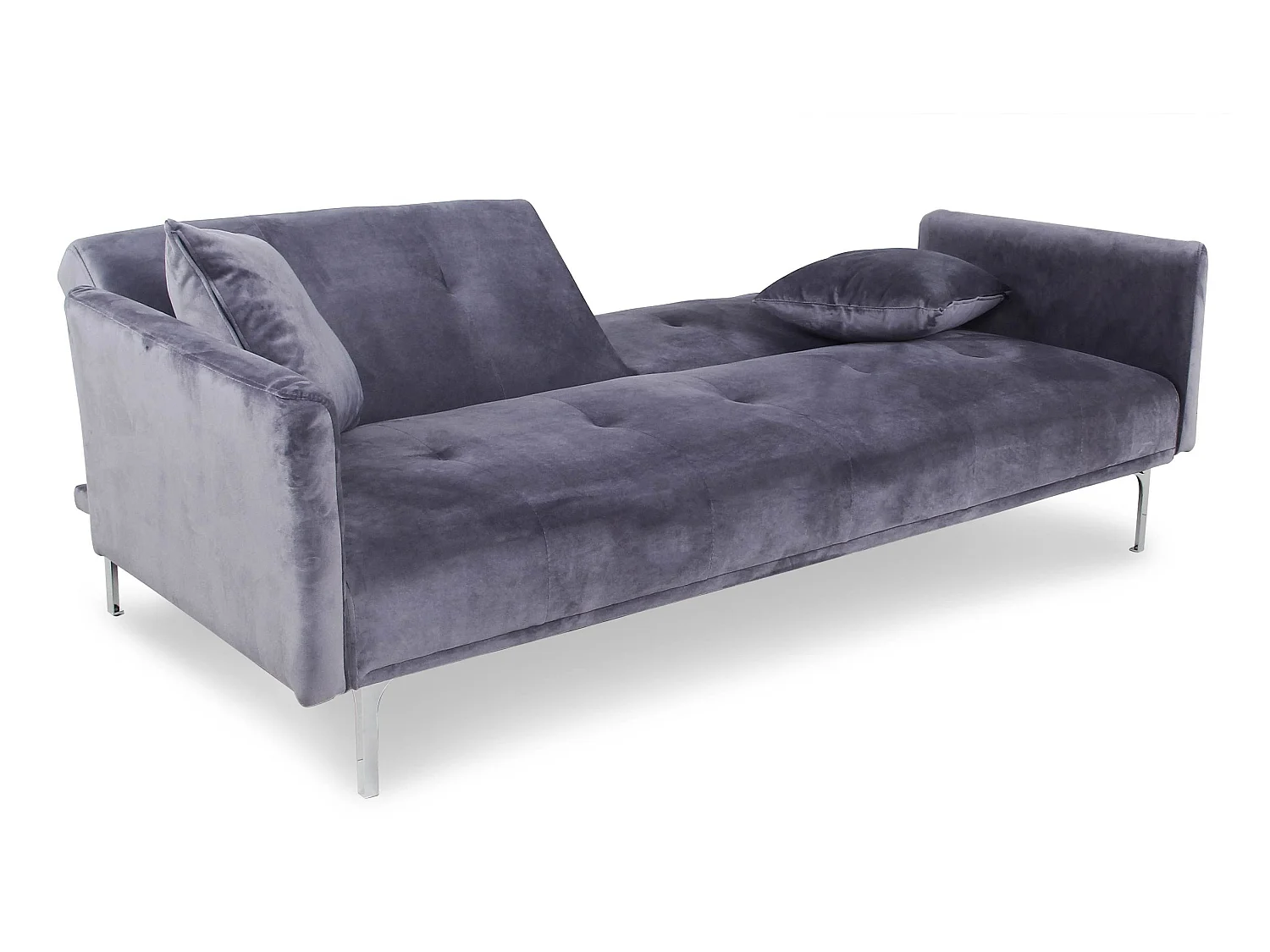 Schlafsofa 3-Sitzer "Lacla" Samt Grau 191cm