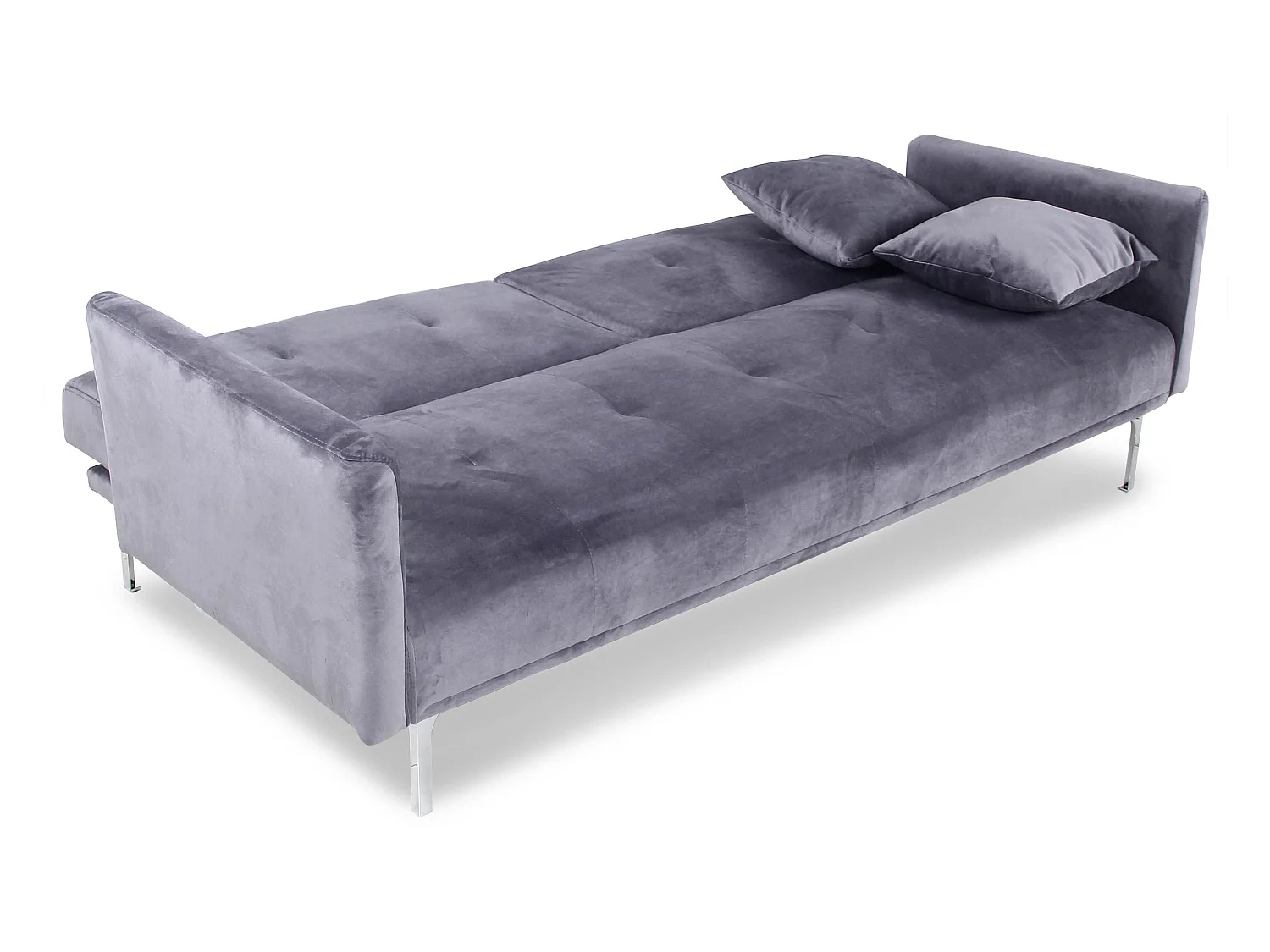 Schlafsofa 3-Sitzer "Lacla" Samt Grau 191cm