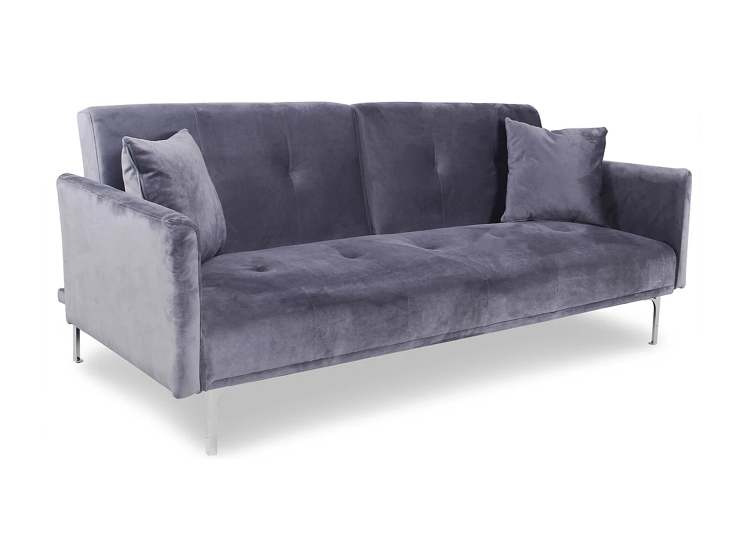 Schlafsofa 3-Sitzer "Lacla" Samt Grau 191cm
