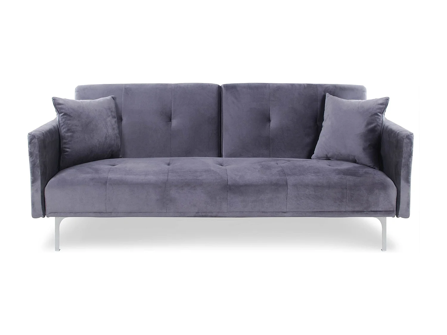 Schlafsofa 3-Sitzer "Lacla" Samt Grau 191cm