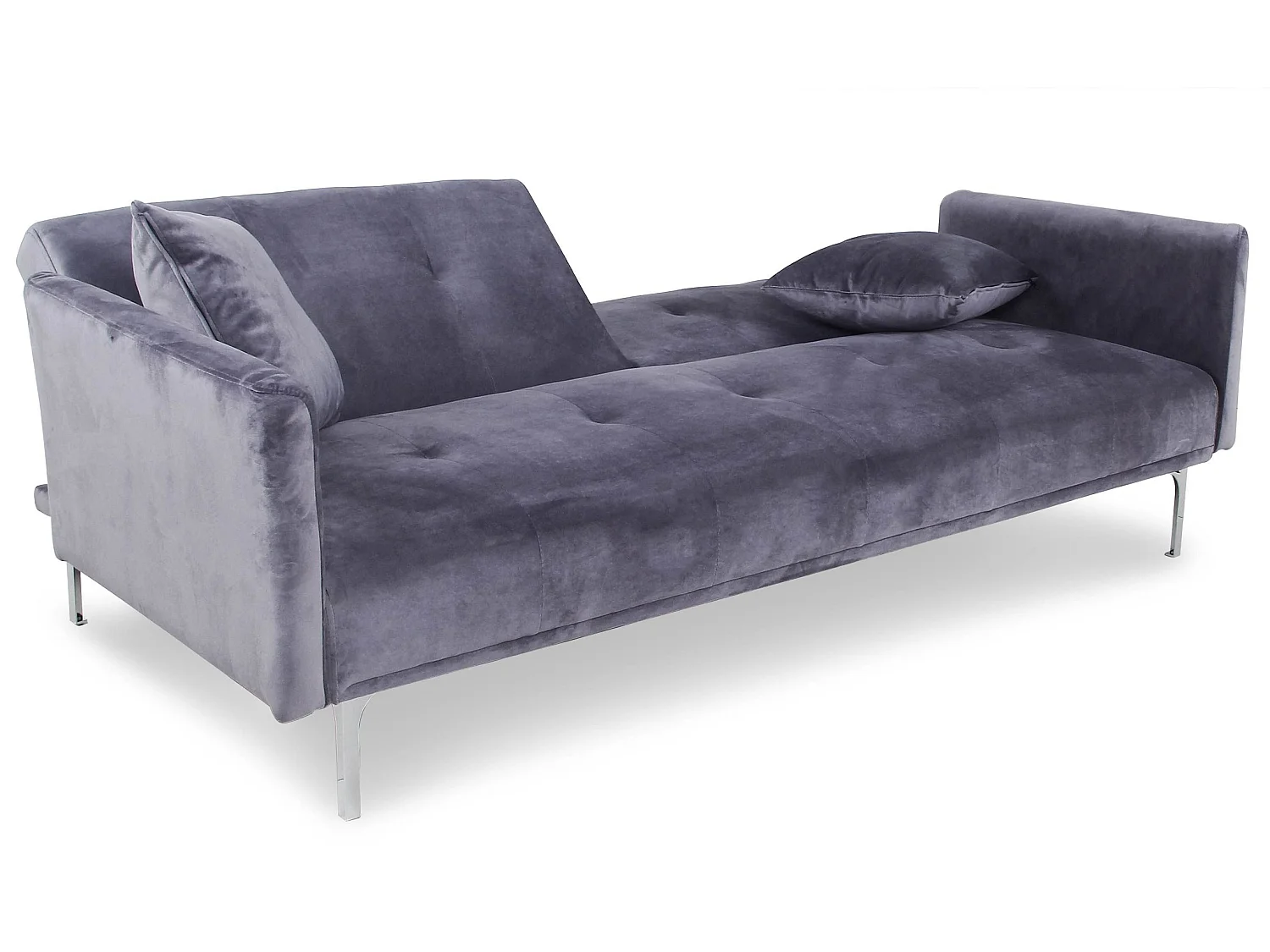 Schlafsofa 3-Sitzer "Lacla" Samt Grau 191cm