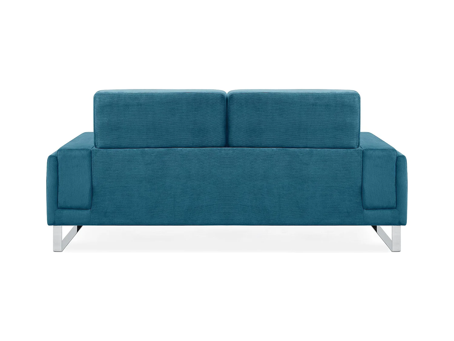 Canapé 3 Places Velours Côtelé "Ezekiel" 198cm Bleu