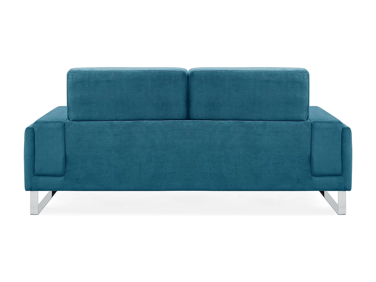 Canapé 3 Places Velours Côtelé "Ezekiel" 198cm Bleu