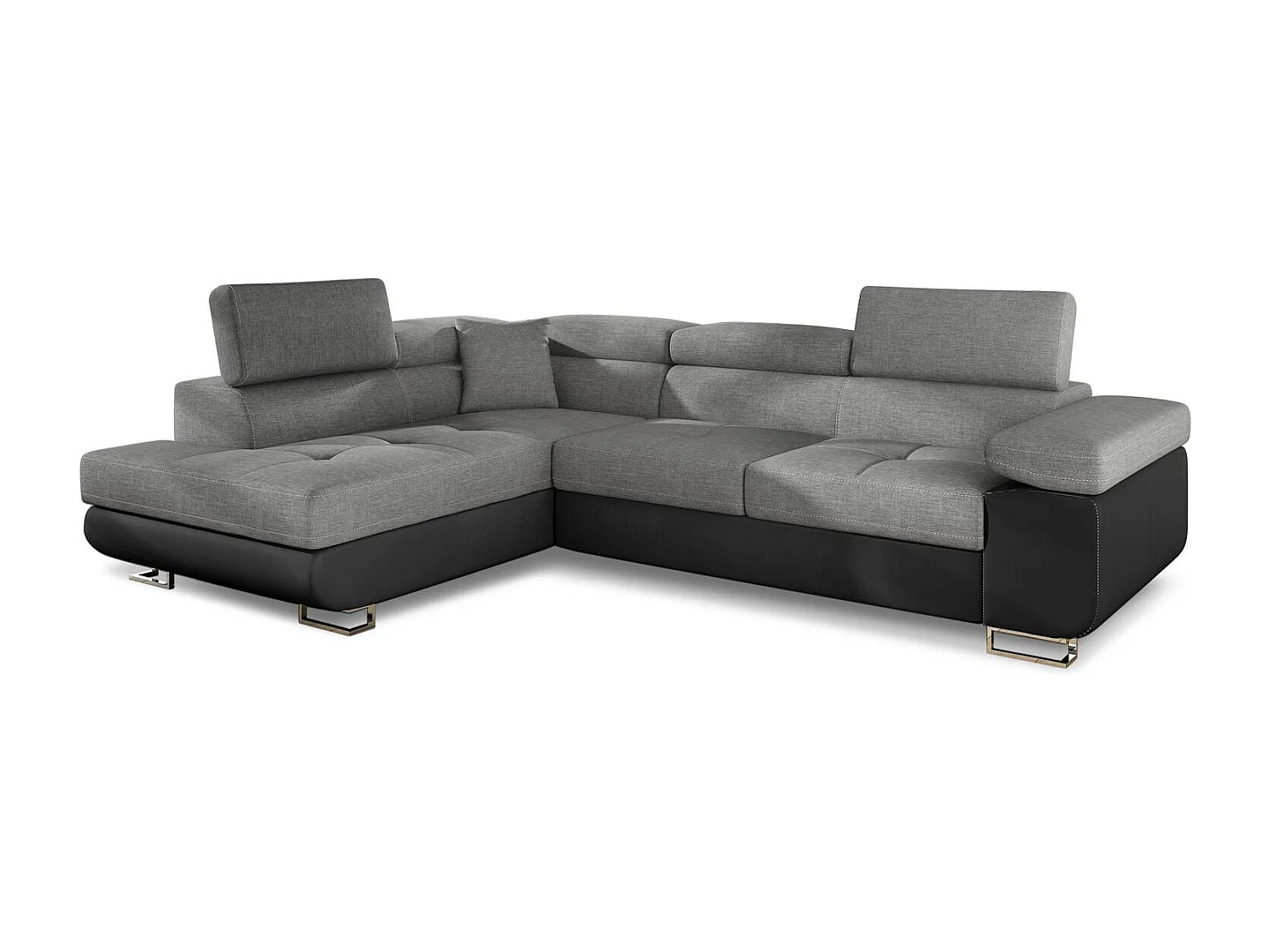 Canapé Convertible d'Angle Gauche "Toms" 275cm Gris
