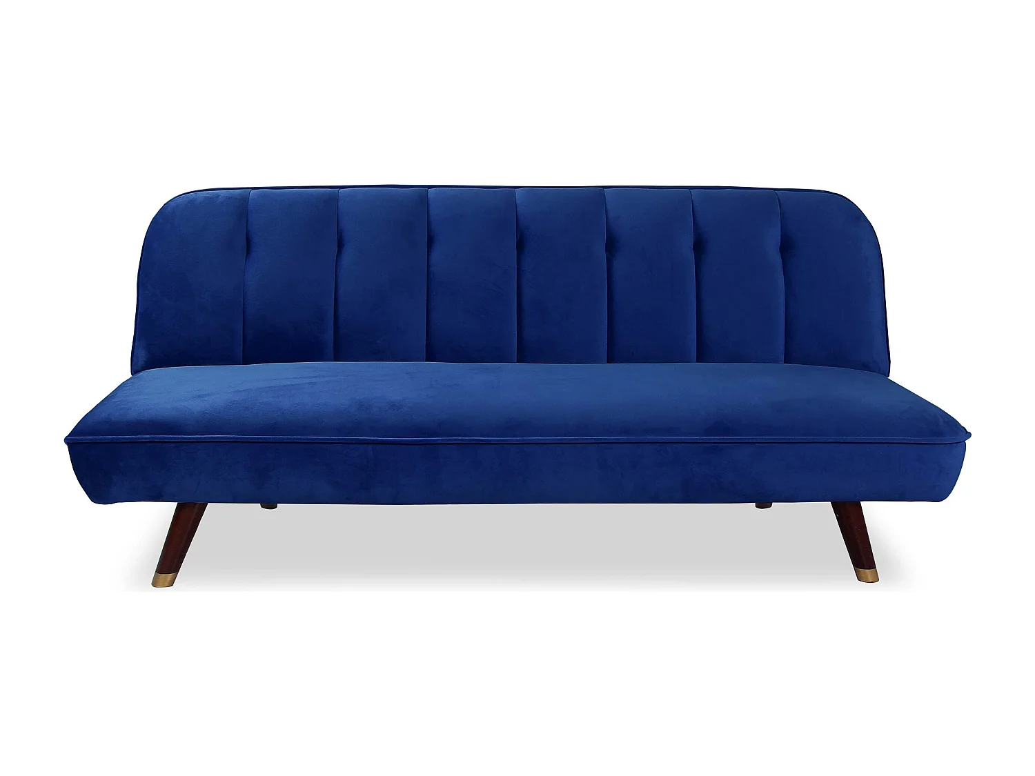 Canapé Convertible en Velours "Seattle" 180cm Bleu