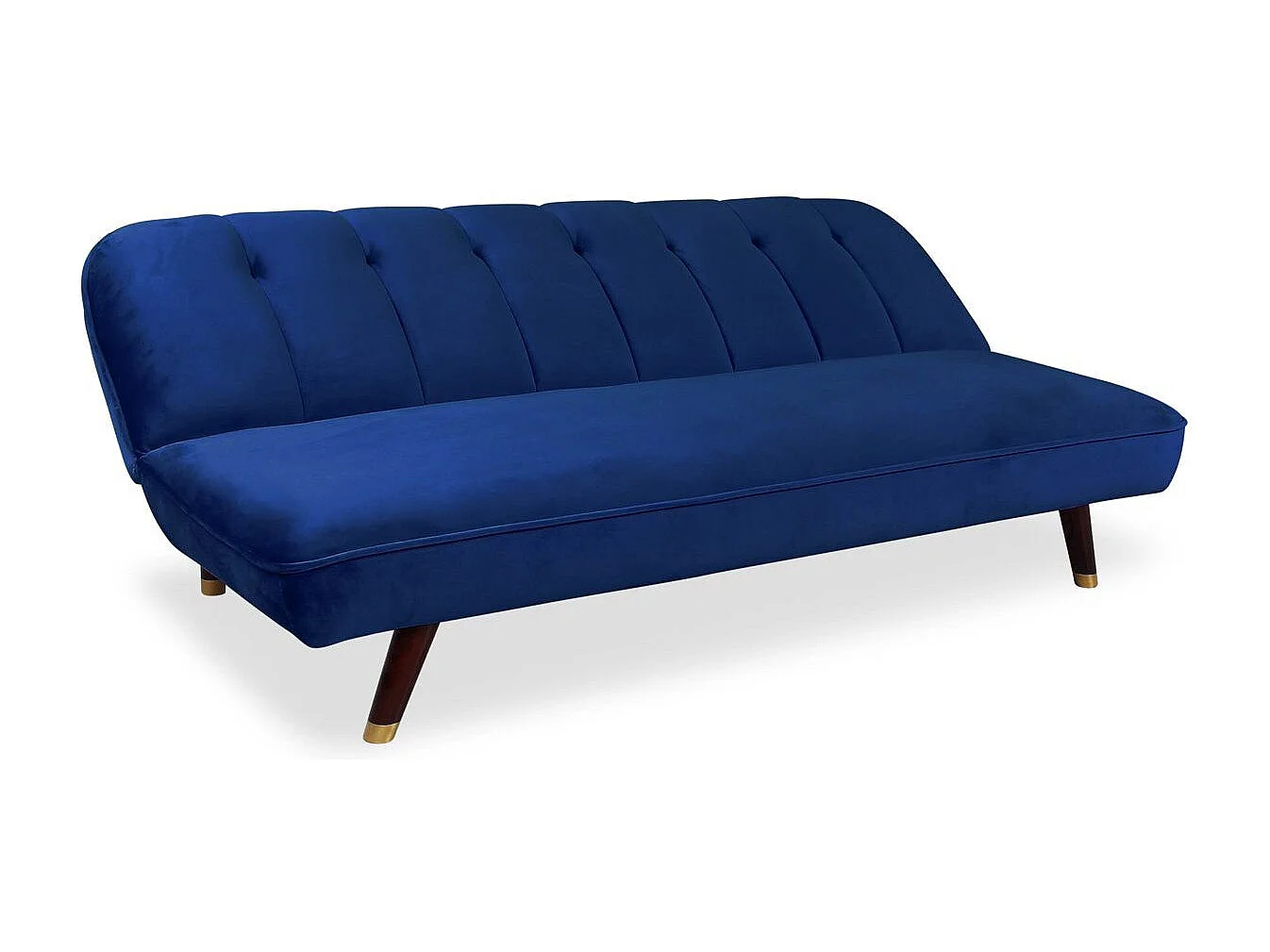 Canapé Convertible en Velours "Seattle" 180cm Bleu
