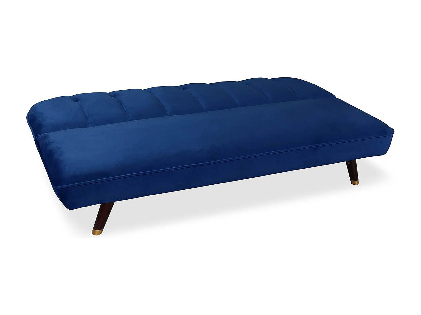 Canapé Convertible en Velours "Seattle" 180cm Bleu